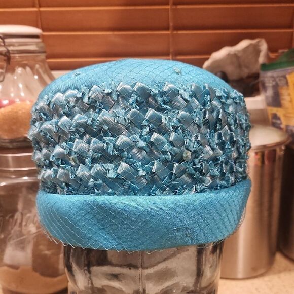 Vintage Blue Woven Hat Union Made